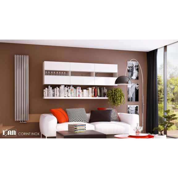ISAN Corint Inox Vertikaler Edelstahlheizkörper