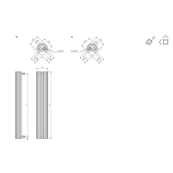 TERMA Triga ANC Eckheizkörper Schema