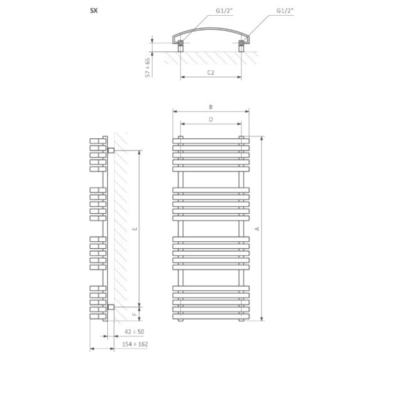 TERMA Kioto Designheizkörper Schema