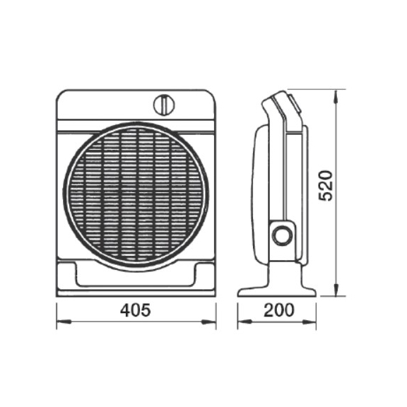 Soler & Palau Meteor NT Axial Tischventilator - Abmessungen