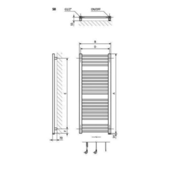 Bone One Badheizkörper - Schema