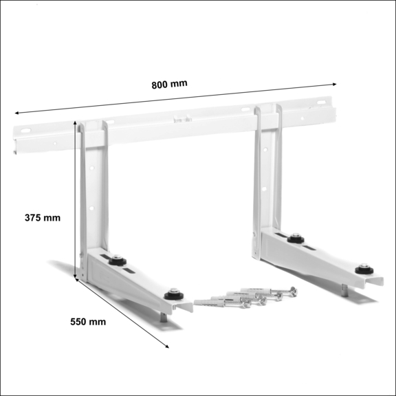 MS 257 einstellbare Konsole für Wandmontage Abmessungen