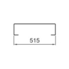 Gebürstet rostfrei 515 mm