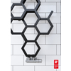 TERMA Hex Designheizkörper 821x486 Soft 9005 Detail