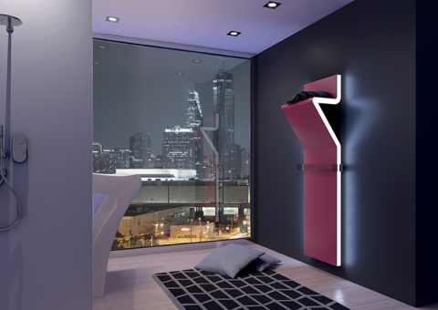 IRSAP Tratto Designheizkörper 1600x450 Farbe Flame Red