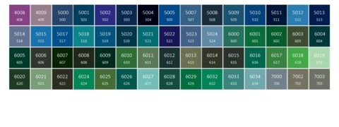 Farben Terma - Farbausführungen RAL - Nuancen2