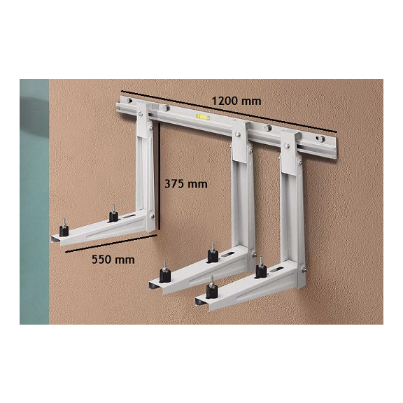 MS 202 Einstellbare Konsole für Wandmontage Abmessungen