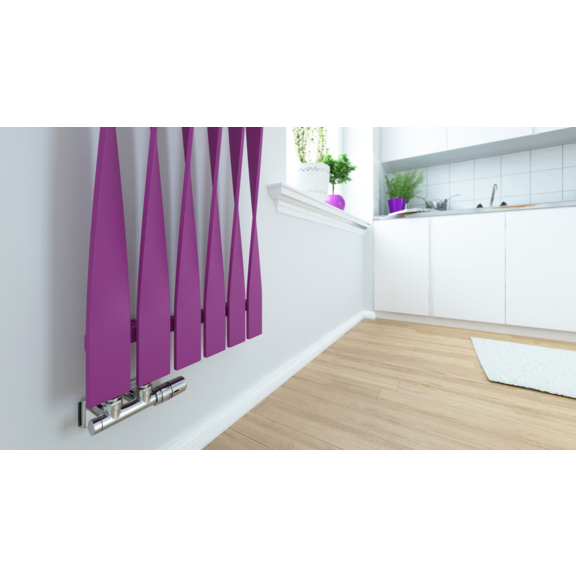 TERMA Cyklon V Designheizkörper 1600x495 - im Raum - Detail