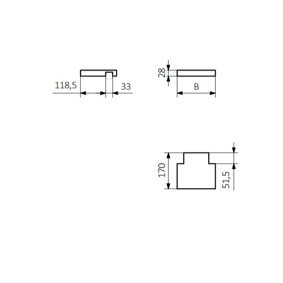 TERMA Ablage für Handtücher EASY 20 cm Abmessungen