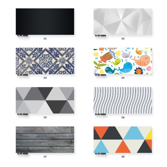 TERMA Case Slim Designheizkörper mit Druckmotiv - graphische Motive horizontal