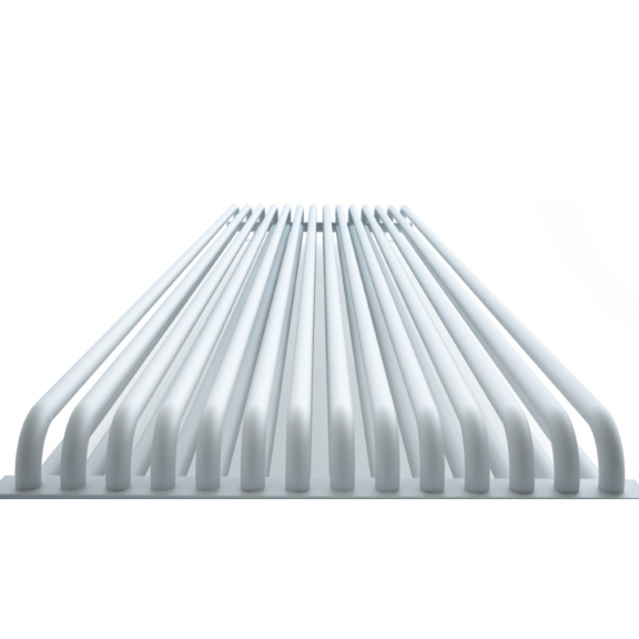 TERMA Delfin Designheizkörper unter Fenster 545x1050 Farbe Soft White