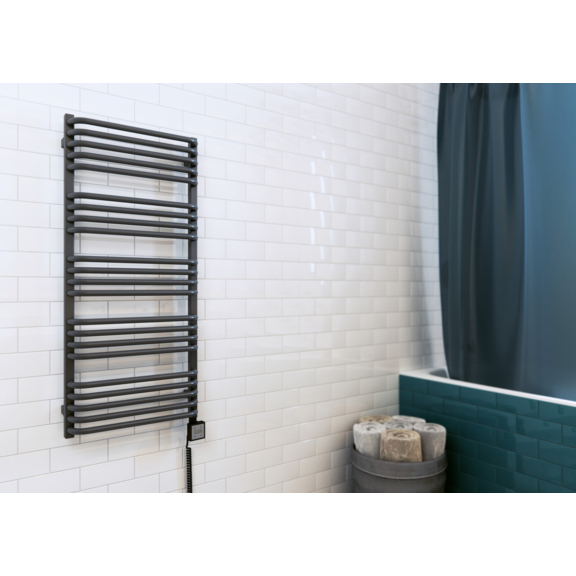 TERMA Alex Designheizkörper 1140x500 RAL7024 elektrisch