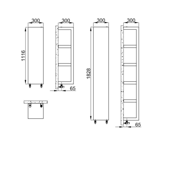 IRSAP Quadraqua Designheizkörper 2 Größen