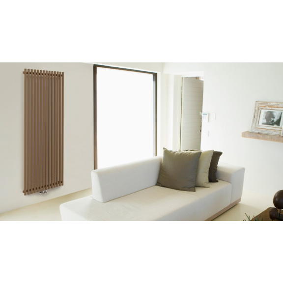 TERMA Tune VWS Designheizkörper 1800x690 vertikal im modernen Interieur