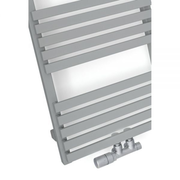 TERMA Quadrus Slim Designheizkörper 1185x450 Silver Matt Detail