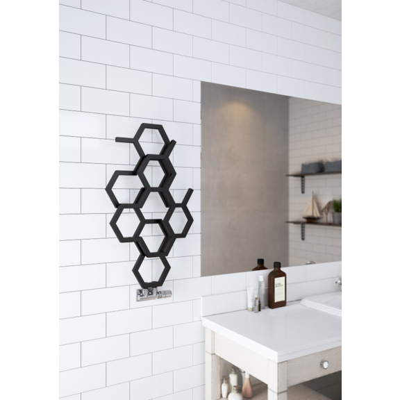 TERMA Hex Designheizkörper 821x486 Soft 9005