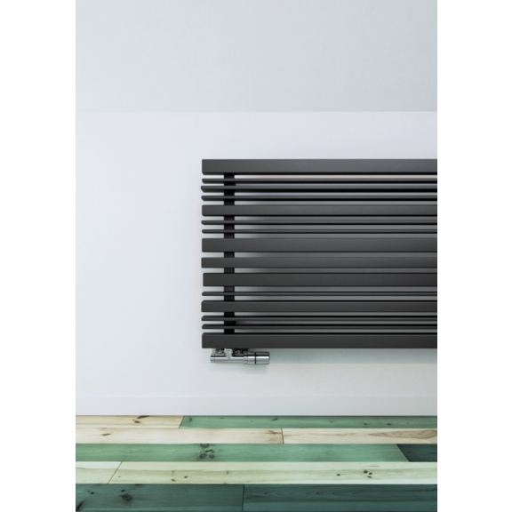 TERMA Sherwood H Heizkörper unter Fenster 540x1600 Farbe Metallic Grey unter Fenster