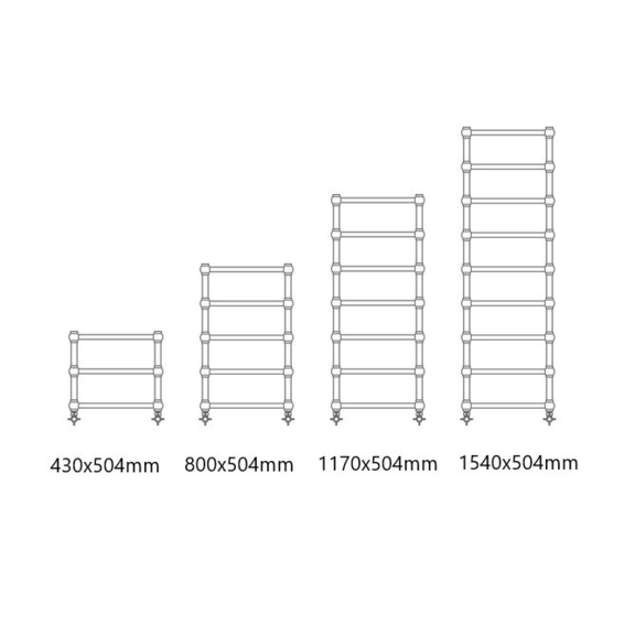 TERMA Retro Designheizkörper verfügbare Größen