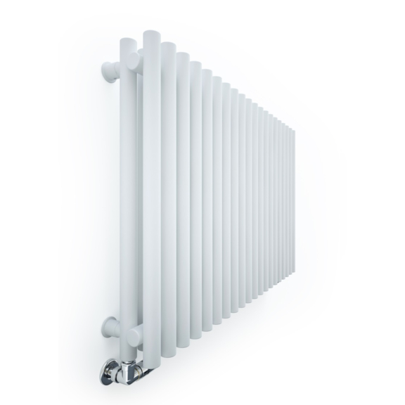 TERMA Tune VWD Designheizkörper 600x990 Farbe Soft White Seitenansicht