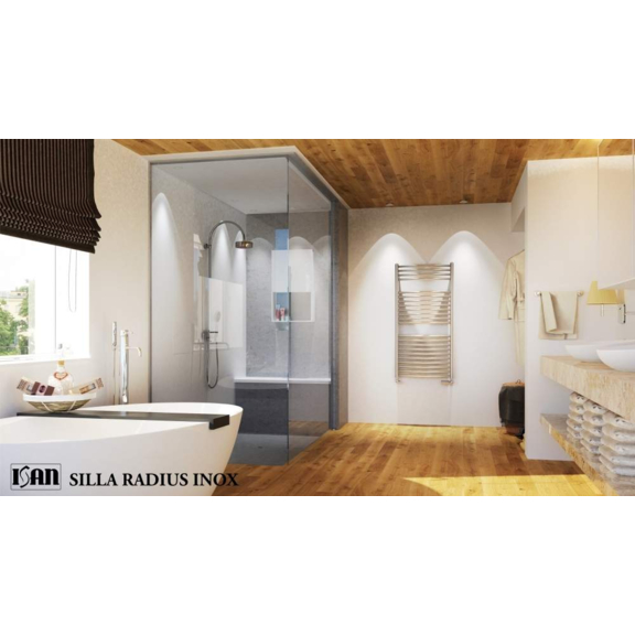 ISAN Silla Radius Inox Elektrischer Edelstahlheizkörper Interieur