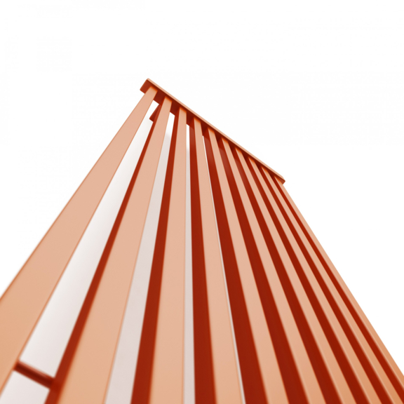 TERMA Intra vertikaler Heizkörper - Farbe RAL 2008 Detail