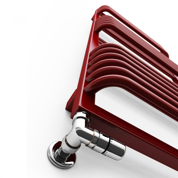 TERMA POC 2 Badheizkörper 1240x600 RAL3003 Detail