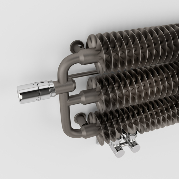 TERMA Ribbon HWS Retro Heizkörper 290x1740 Farbe Graphite - Detail