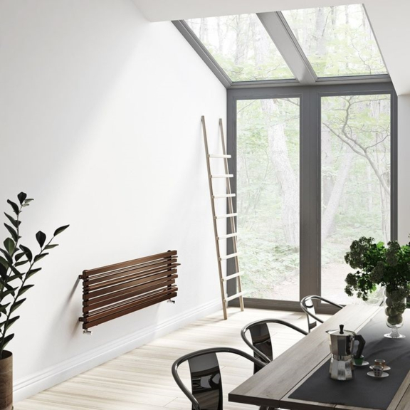 TERMA Sherwood H Heizkörper unter Fenster - Waldmotiv - modernes Design