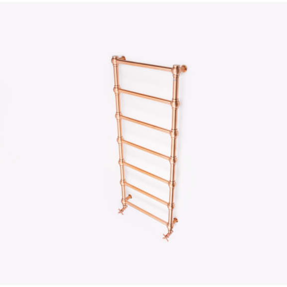 TERMA Retro Designheizkörper 1170x504 Farbe Cooper Seitenansicht