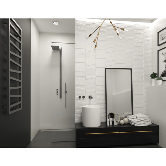 TERMA Zigzag Badheizkörper 1310x500 - Farbe Metallic Grey - Inspirationen