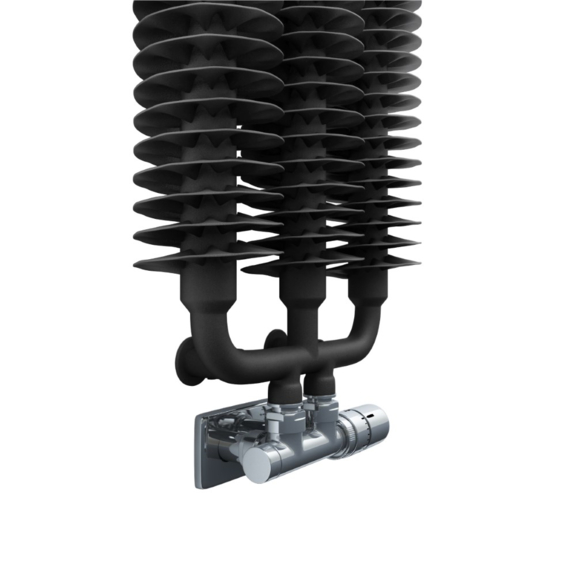 TERMA Ribbon V Retro Heizkörper 1720x290 Farbe Heban - Detail