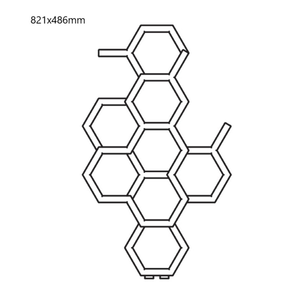 TERMA Hex Designheizkörper 821x486mm