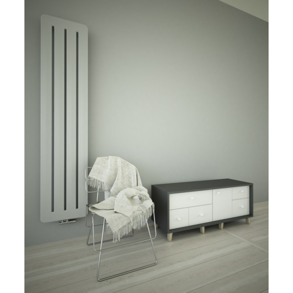 TERMA Aero V Designheizkörper Farbe Silver Matt - modernes Interieur