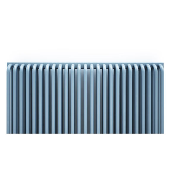 TERMA Delfin Designheizkörper unter Fenster RAL5014 horizontal Detail