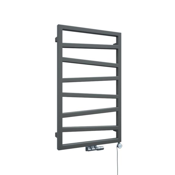 TERMA Zigzag Badheizkörper 835x500 Farbe Metallic Stone elektrisch