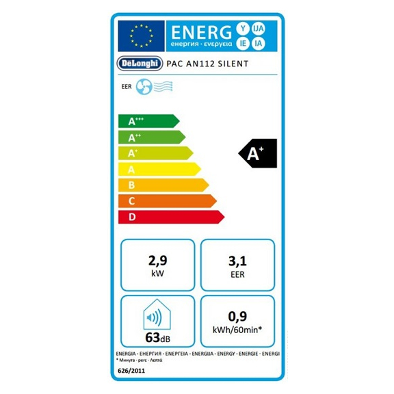Mobiles Klimagerät DeLonghi PAC AN 112 Energieeffizienzklasse