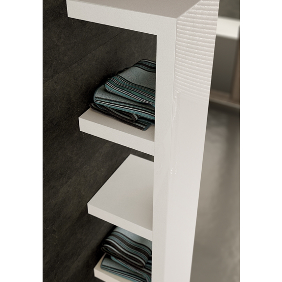 IRSAP Quadraqua Designheizkörper 1828x300 L Farbe Bianco Perla Detail