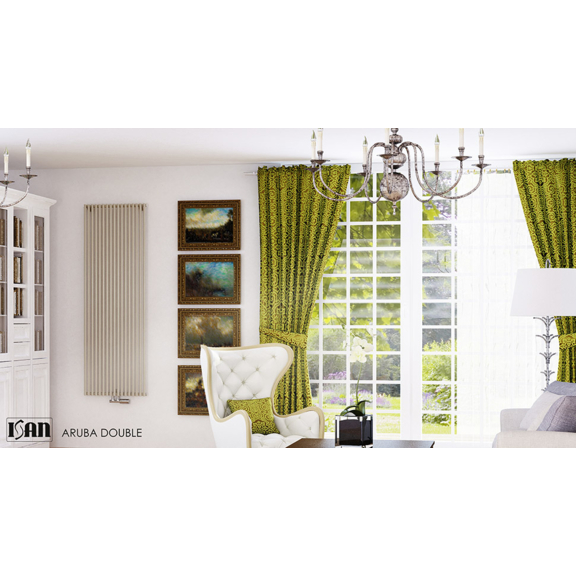 ISAN Aruba Double Vertikaler Heizkörper - RAL 9001