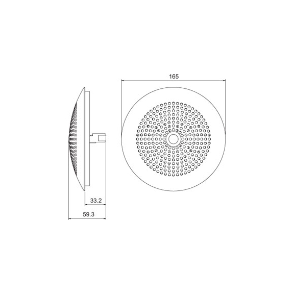 Elegant VT 100 Luftauslass - Abmessungen