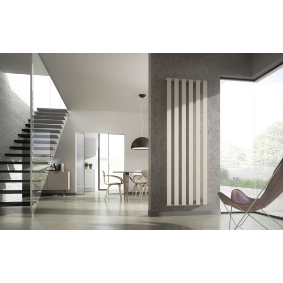 IRSAP Step V Designheizkörper 2000x670 Farbe Quartz 1 - gesamtes Innenraumdesign