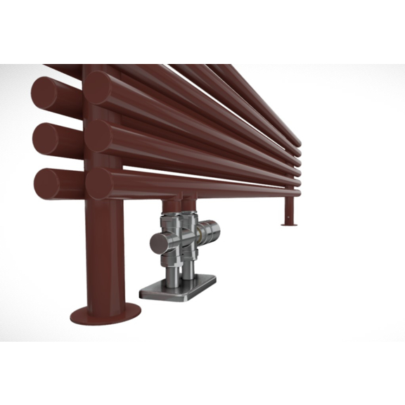 TERMA Tune HSD Designheizkörper unter Fenster RAL3009 Detail