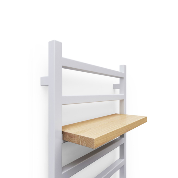 TERMA Simple One Designheizkörper 960x500 FARBE RAL9016 Detail - Ablage Simple