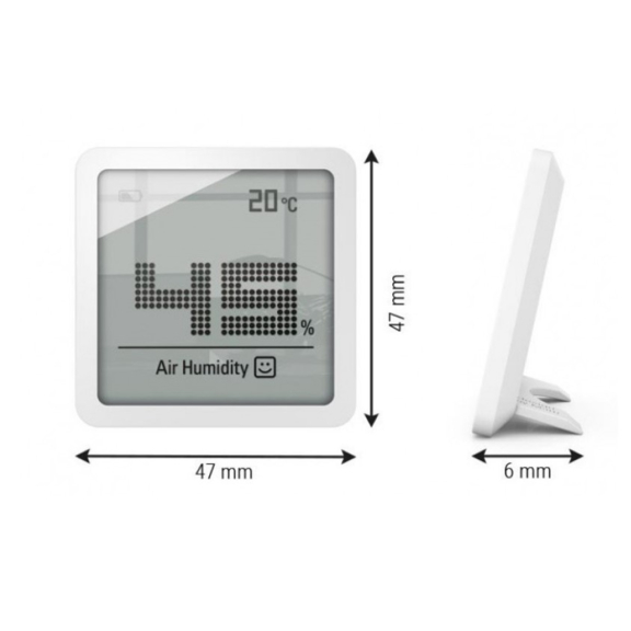 Stadler Form Selina Little digitaler Feuchtigkeitsmesser und Thermometer Abmessungen