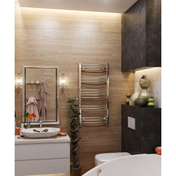 TERMA Jade M Designheizkörper 753x500 Farbe Chrom - im Interieur