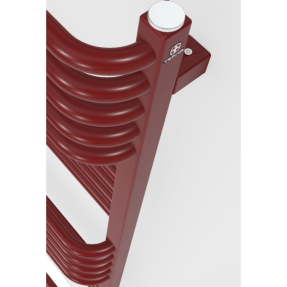 TERMA Pola ONE Badheizkörper 1180x500 RAL3003 Detail2