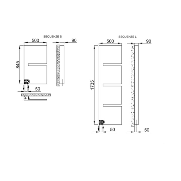 IRSAP Sequenze Designheizkörper 2 Größen