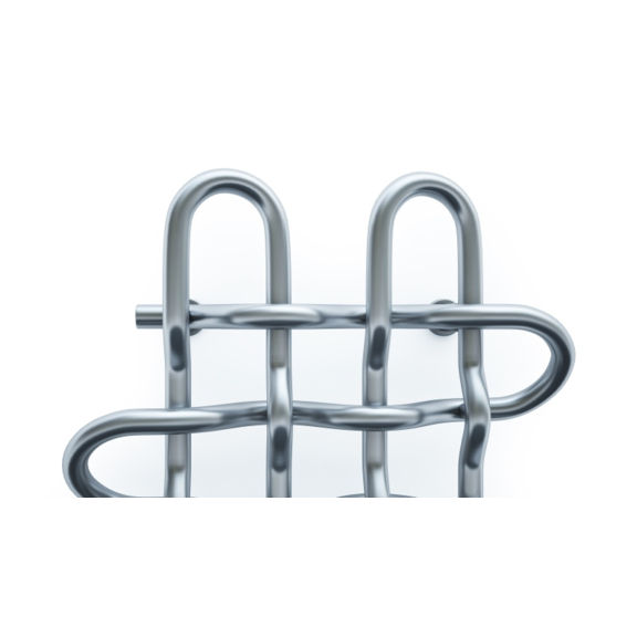 TERMA PLC V Designheizkörper 1580x263 Farbe Chrome Effect Detail - Profile