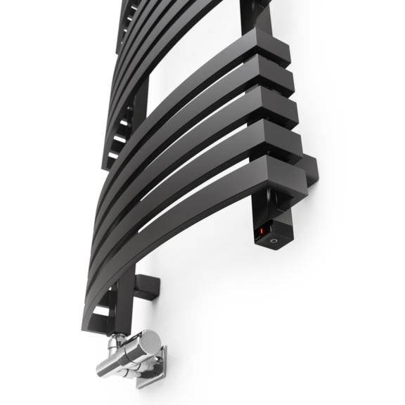 TERMA Kioto ONE Designheizkörper 1185x480 - Farbe RAL 7022 Detail