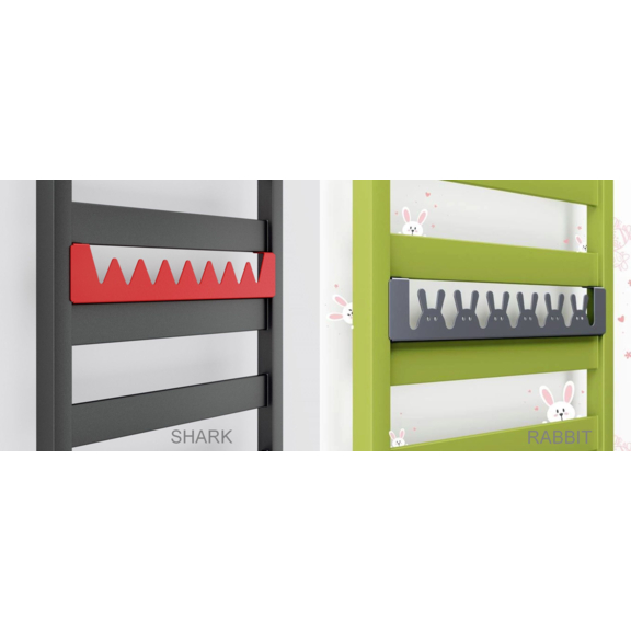 TERMA Vivo Badheizkörper Aufhänger Happy Shark und Happy Rabbit