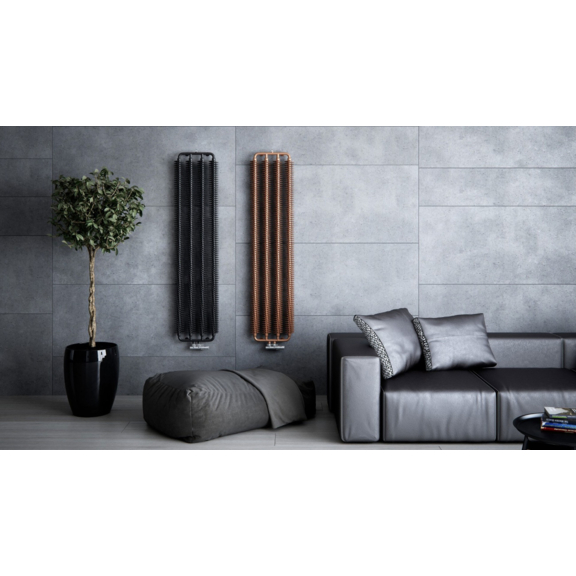 TERMA Ribbon V Retro Heizkörper 1720x390 Farbe Copper/Metallic Black